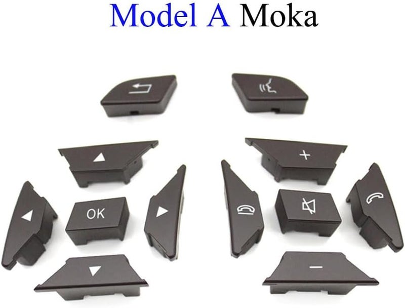 Goodithy Moka Steering Wheel Button Covers, Interior Steering Wheel Control Button Trim Replacement for Mercedes Benz A B C E GLA GLK CLA CLS Class W204 X204 W212 W218 W156 W176 W117 W172 W246 - Image 2
