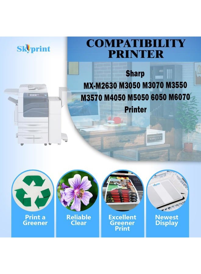SkyPrint Compatible MX561 MX-561NT Black Toner Ink Cartridge 40,500 Pages Replacement for MX-M2630 M3050 M3070 M3550 M3570 M4050 M5050 M6050 M6070 Printer - Image 2