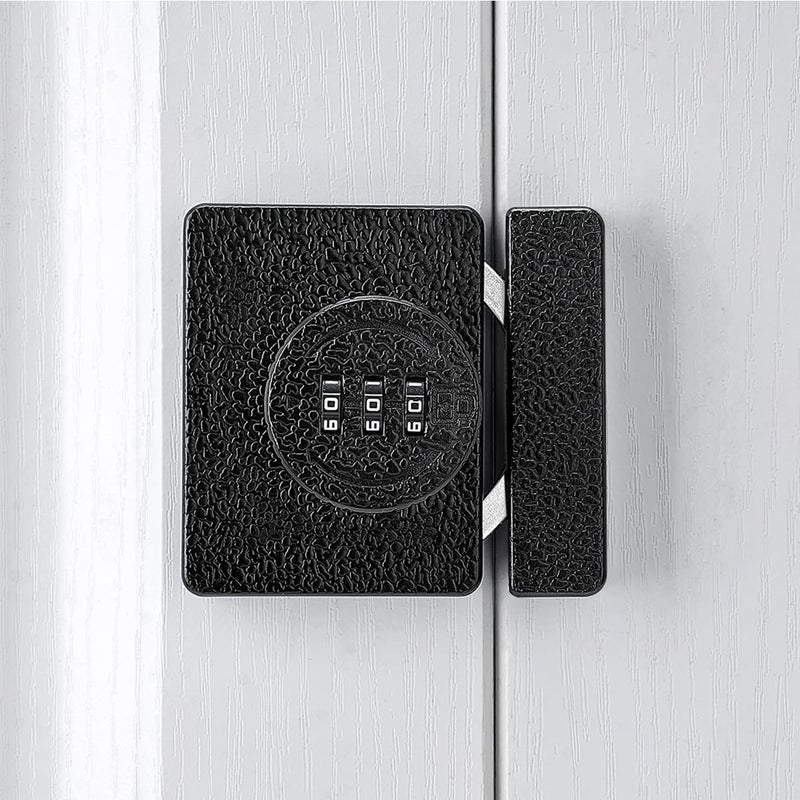 INIRET Black Cabinet Lock,3 Digit Password Keyless,Anti Pry Mechanical Password Lock,Protect Privacy,for Drawer,Cabinets,Locker, Closet,Windows,Sliding Door,Bathroom,and Garden - Image 1