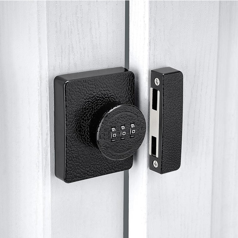 INIRET Black Cabinet Lock,3 Digit Password Keyless,Anti Pry Mechanical Password Lock,Protect Privacy,for Drawer,Cabinets,Locker, Closet,Windows,Sliding Door,Bathroom,and Garden - Image 4