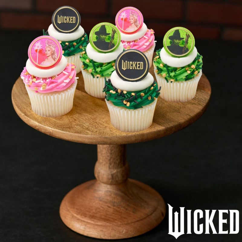 DecoPac Wicked Cupcake Rings With Glinda And Elphaba  24 Cupcake Toppers For Cakes  Birthday's  Celebrations  Food Safe Cake Decorations - 24 Pack  - Image 5