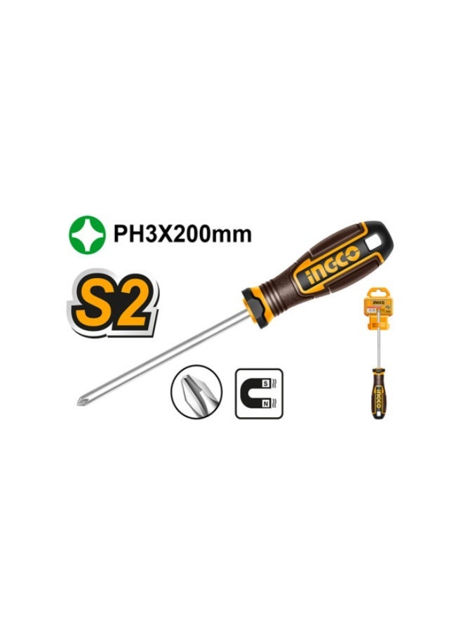 إنجكو مفك براغي فيليبس إنجكو HSDPH3200 – رأس مغناطيسي قوي، مقبض مريح مانع للانزلاق، مصنوع من فولاذ كروم فاناديوم عالي الجودة - Image 2