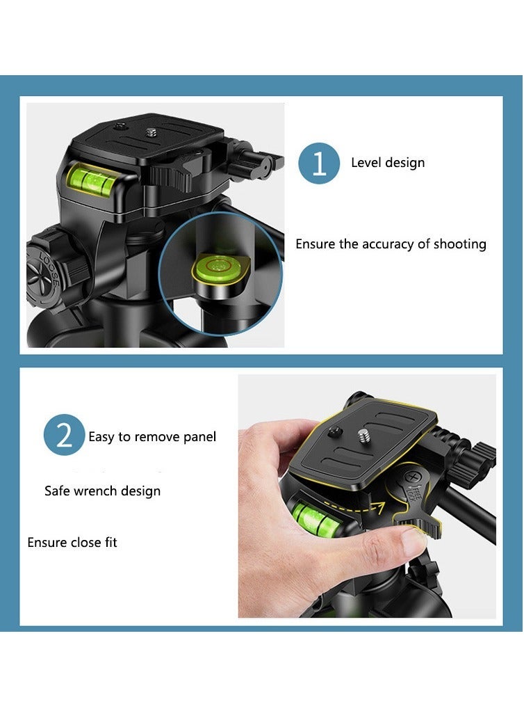 Foldable Aluminum Tripod with Remote Control and Gimbal for Projector/DSLR Camera/Phone - Image 5