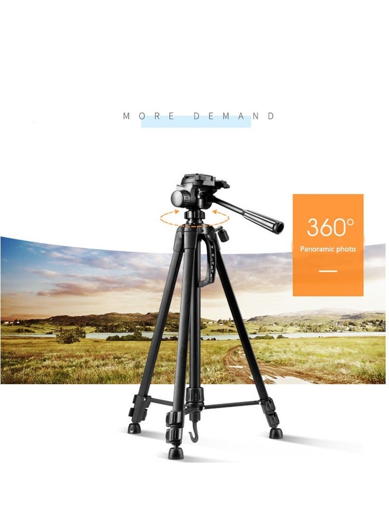 Foldable Aluminum Tripod with Remote Control and Gimbal for Projector/DSLR Camera/Phone - Image 2