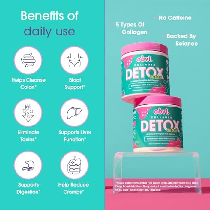 Obvi Detox Colon Cleanse Supplement | Promotes Digestive and Gut Health, Bloating Relief, Helps Remove Toxins | Immune Support with Milk Thistle, Psyllium Husk, Senna Leaf | 90 Capsules | 30 Servings - Image 3