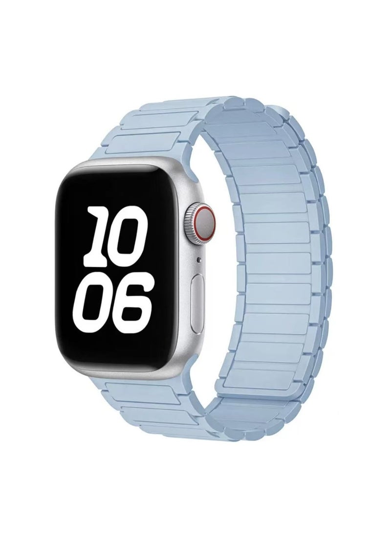 حزام سيليكون مغناطيسي متوافق مع Apple Watch مقاس 38/40/41 مم، حزام رياضي ناعم بديل بإغلاق مغناطيسي آمن لسلسلة 1–9 و SE - Image 1