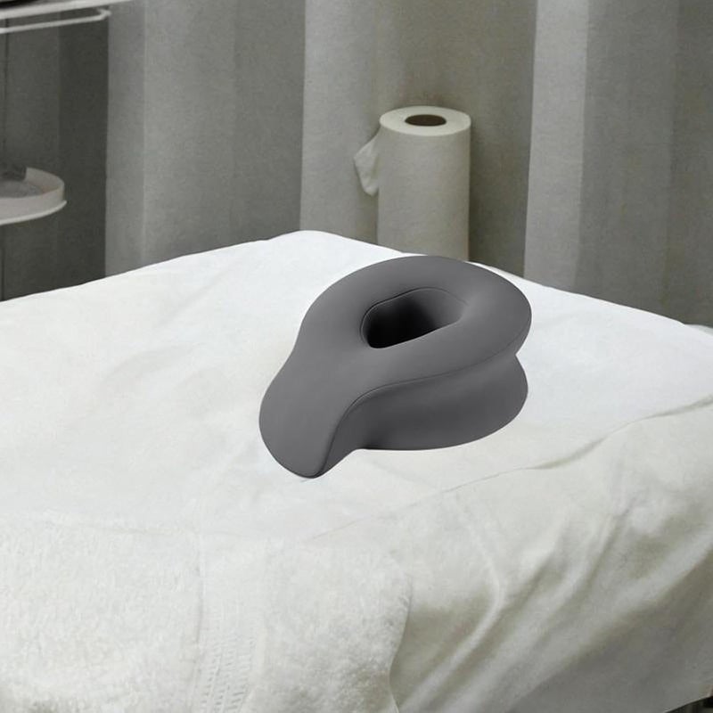predolo Face Down Pillow Salon Massage Pillow Relax Removable Cover SPA Massage Pillow Face Massage Pillow SPA Airplane Trip Home, Dark Grey - Image 4