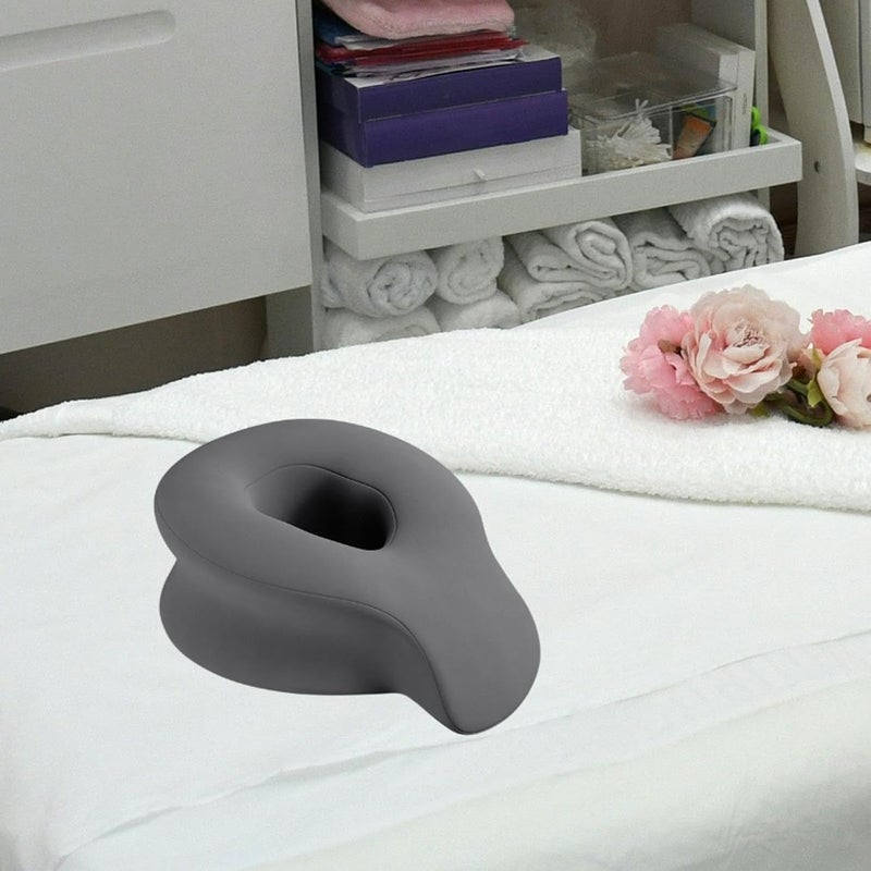 predolo Face Down Pillow Salon Massage Pillow Relax Removable Cover SPA Massage Pillow Face Massage Pillow SPA Airplane Trip Home, Dark Grey - Image 2