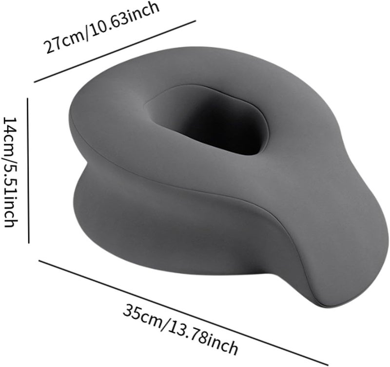 predolo Face Down Pillow Salon Massage Pillow Relax Removable Cover SPA Massage Pillow Face Massage Pillow SPA Airplane Trip Home, Dark Grey - Image 5