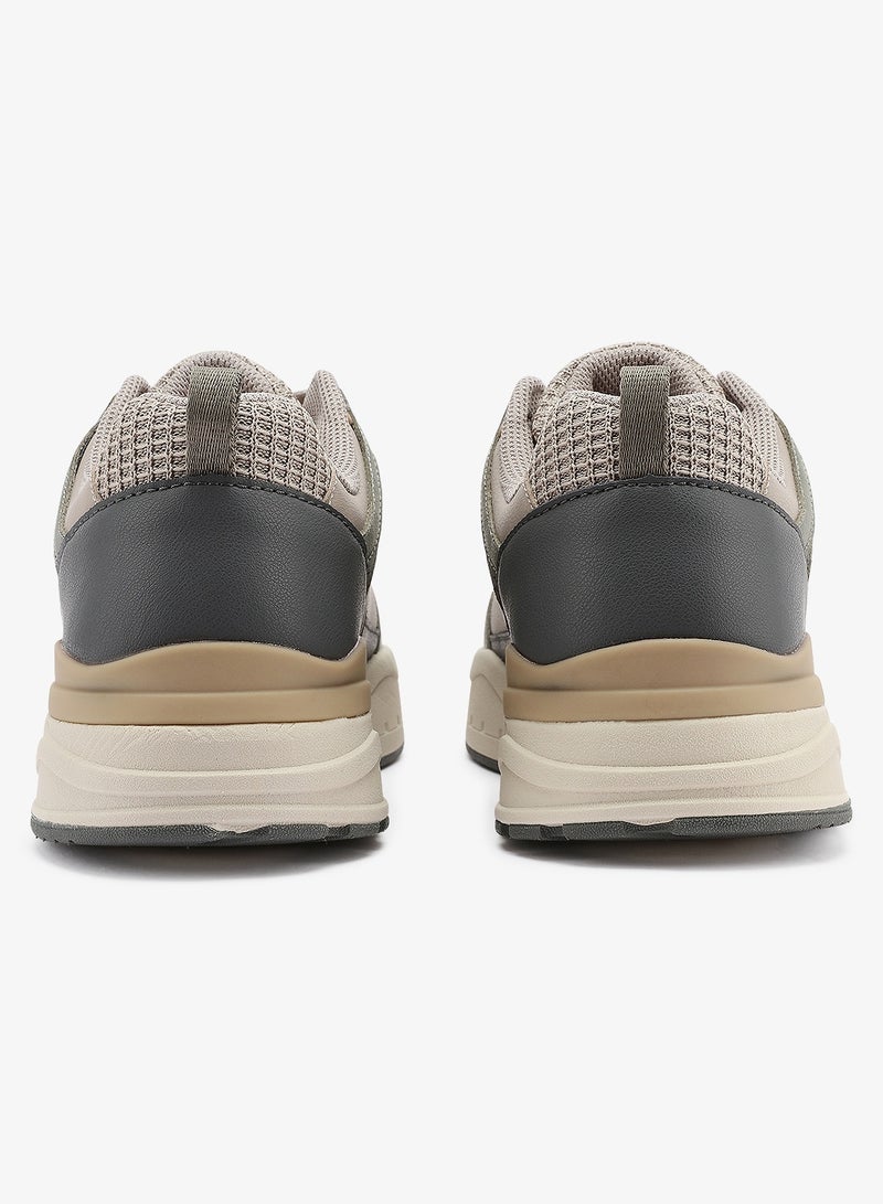 U.S. Polo Assn. Men's Beige Low-Top Sneakers - Modern Design with Grey Accents Shoes, Durable and Stylish Casual Footwear - Image 3