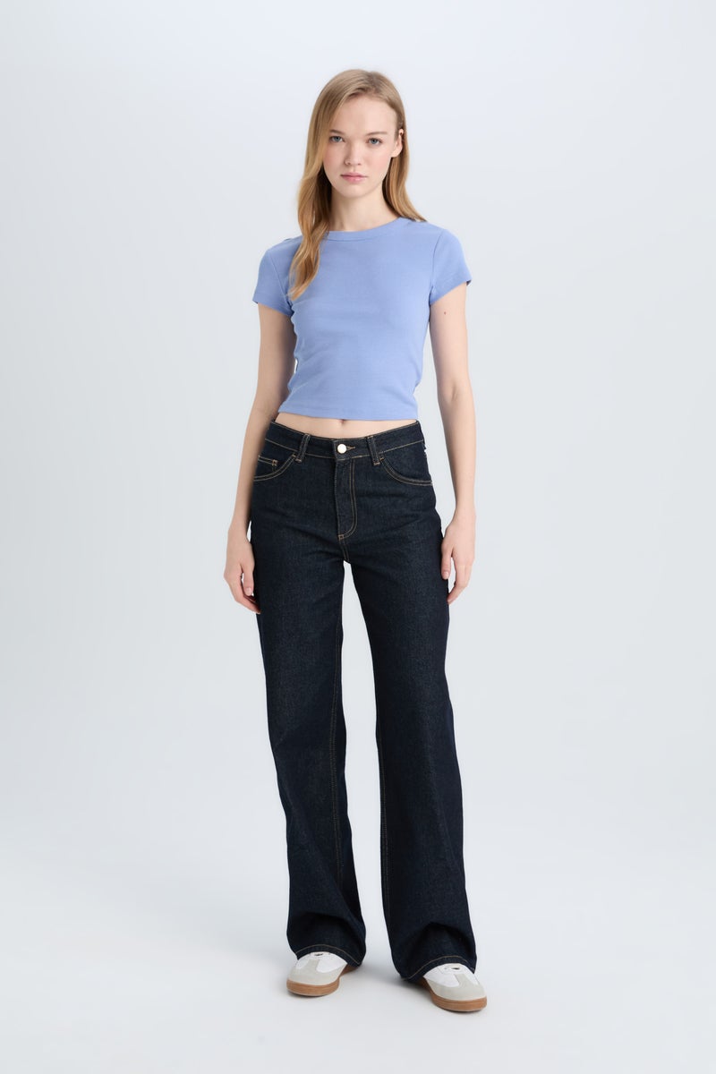 DeFacto Woman Slim Fit Camisole Short Sleeve T-Shirt - Image 4