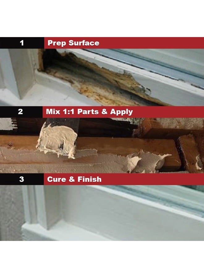 PC Products (1420ml) - PC Products 643334 PC-Woody Two-Part Wood Repair Epoxy Paste, 1420ml in Two Cans, Tan - Image 3