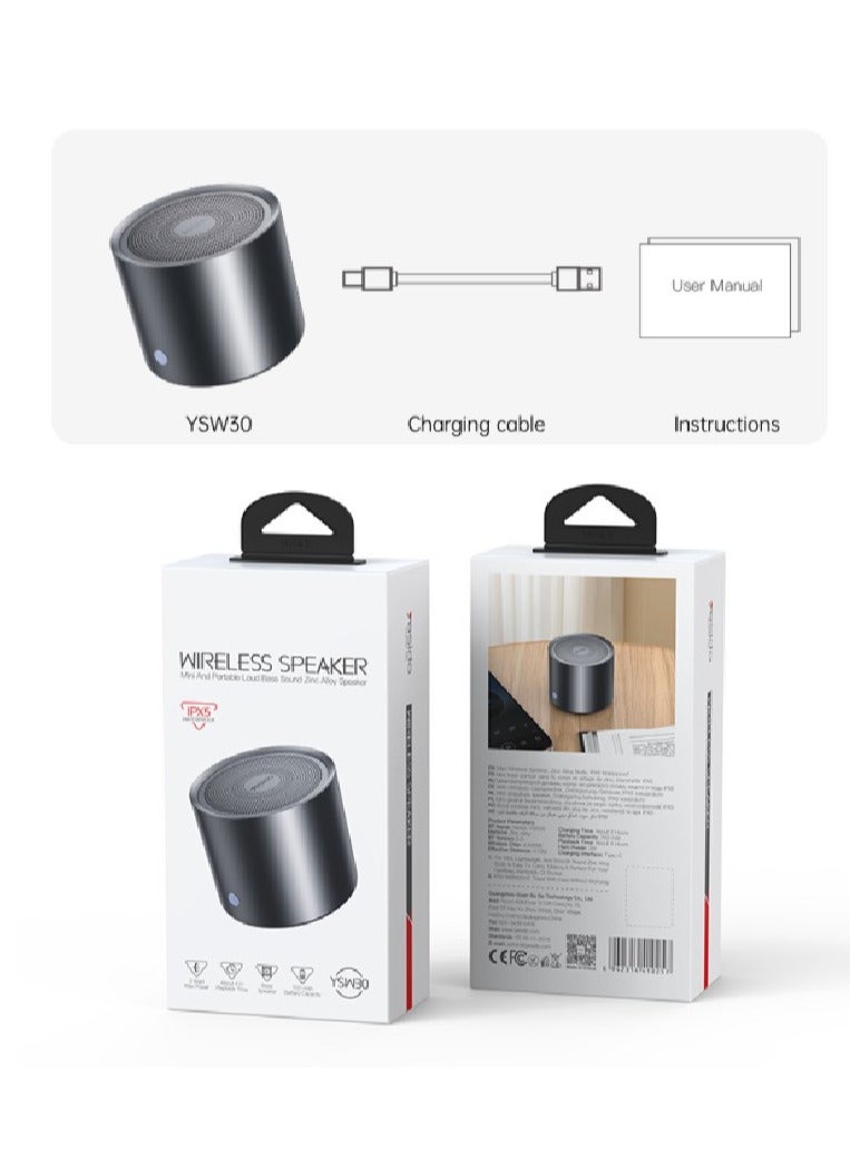 YSW30 3W Output IPX5 Waterproof Bass Diaphragm BT5.0 700mAh Battery Mini Wireless Speaker - Image 4