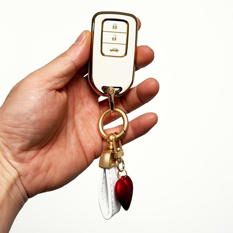 Green 3PC Soft TPU Key Fob Cover Set for Honda Accord Civic CRV Passport - Image 4