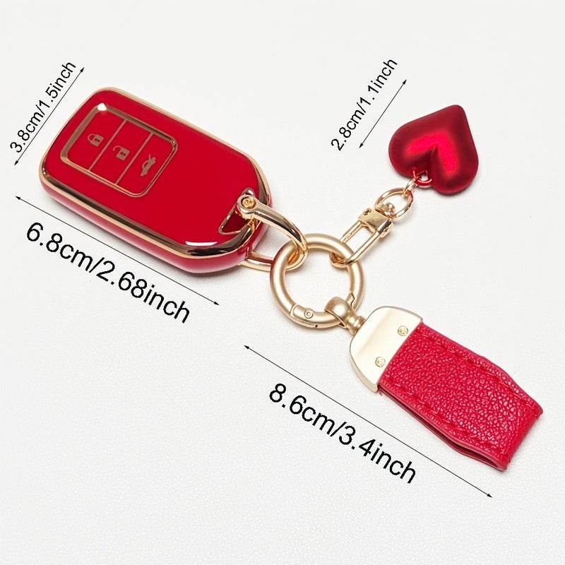 Green 3PC Soft TPU Key Fob Cover Set for Honda Accord Civic CRV Passport - Image 2