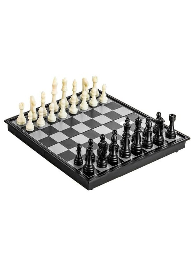 KONIGIN Play Game Magnetic Plastic Chessboard Game Set Durable Lightweight Foldable Chess Set with Magnetic Pieces Chess Board Suitable for Kids Adults (Multicolor) - Image 1