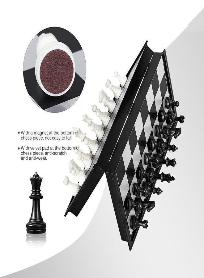 KONIGIN Play Game Magnetic Plastic Chessboard Game Set Durable Lightweight Foldable Chess Set with Magnetic Pieces Chess Board Suitable for Kids Adults (Multicolor) - Image 3