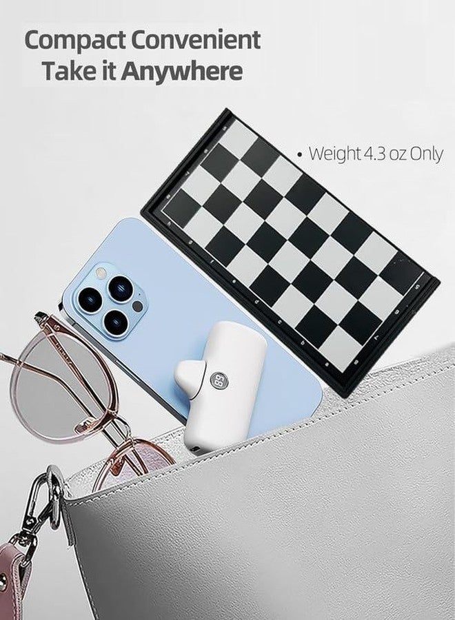 KONIGIN Play Game Magnetic Plastic Chessboard Game Set Durable Lightweight Foldable Chess Set with Magnetic Pieces Chess Board Suitable for Kids Adults (Multicolor) - Image 4