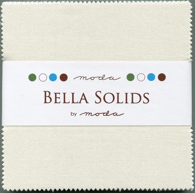 Moda Fabrics Moda Bella Solids Porcelain 9900-182 Charm Pack 42 5" (12.7cm) Quilt Squares - Image 2