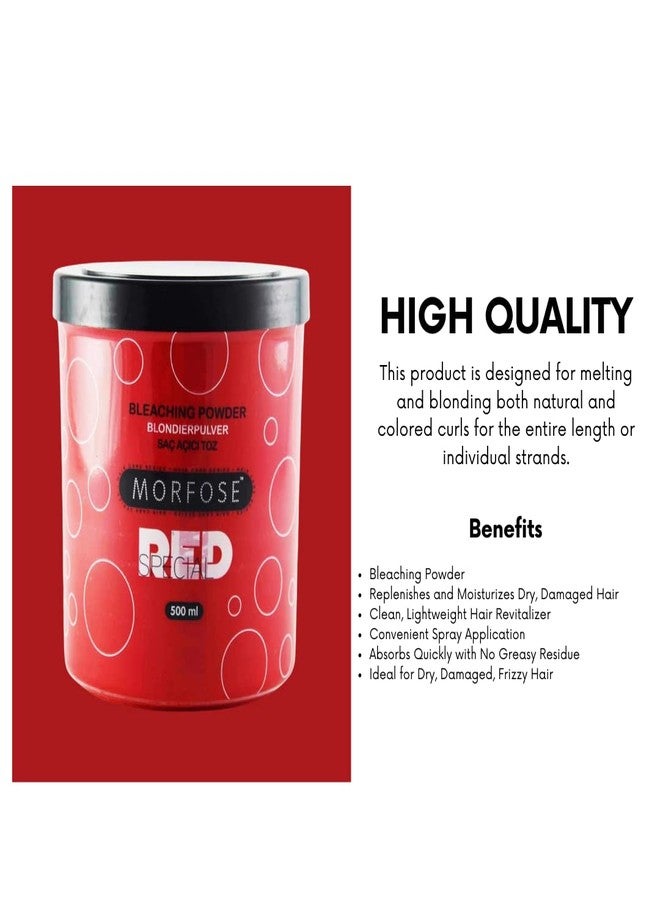 Morfose Professional Bleaching Powder 450 g / 15.8 oz Red Bleaching Powder Hairdressing Supplies Hair Brightener Salon Hairdresser Bleaching - Image 5