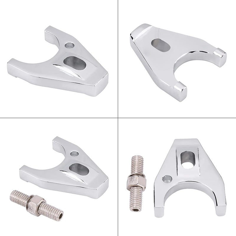 Aluminum Distributor Clamp, Chrome Billet Aluminum Distributor Clamp Hold Down for Chevy SB BB HEI Electronic, Silver - Image 3