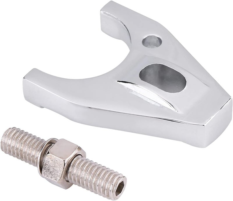 Aluminum Distributor Clamp, Chrome Billet Aluminum Distributor Clamp Hold Down for Chevy SB BB HEI Electronic, Silver - Image 1