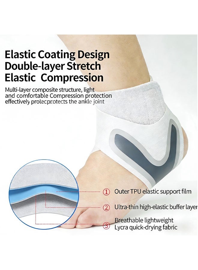 Happy D 1 Pair Ankle Brace for Women & Men - Breathable Comfortable Adjustable Ankle Wrap, Ankle Support for Running, Basketball, Achilles, Minor Sprains, Joint Pain Relief, Injury Recovery, One Size Fits All - Image 3