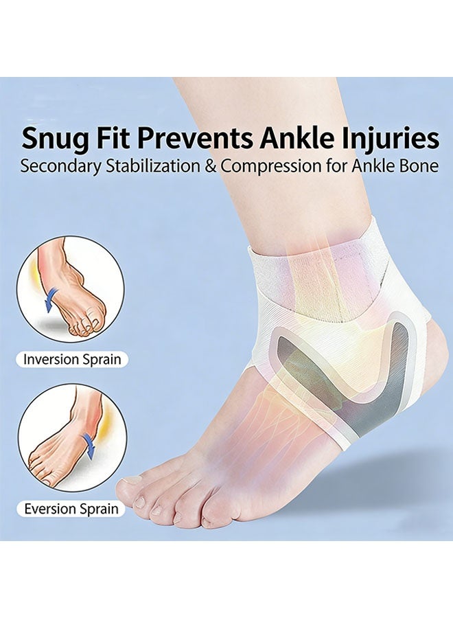 Happy D 1 Pair Ankle Brace for Women & Men - Breathable Comfortable Adjustable Ankle Wrap, Ankle Support for Running, Basketball, Achilles, Minor Sprains, Joint Pain Relief, Injury Recovery, One Size Fits All - Image 2