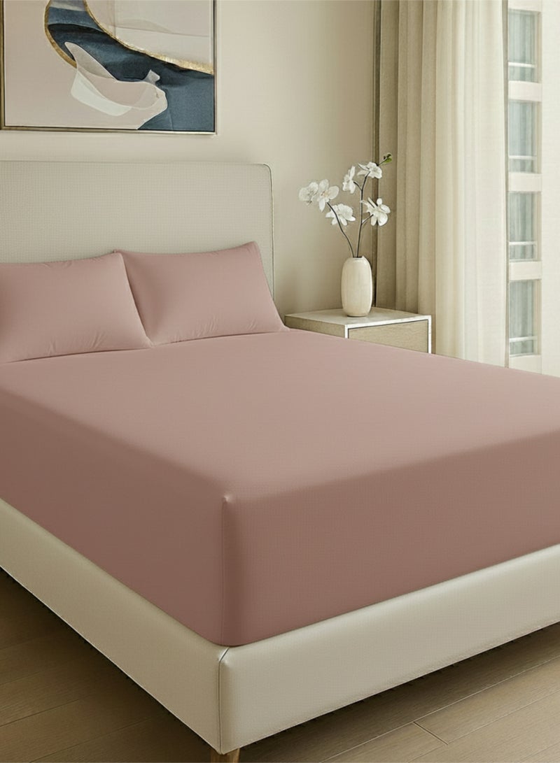 كلاود سكيب لينين Cloud Scape Linen 600 Thread Count Egyptian Cotton Sheet Set( Queen, Sepia Rose) - Image 1