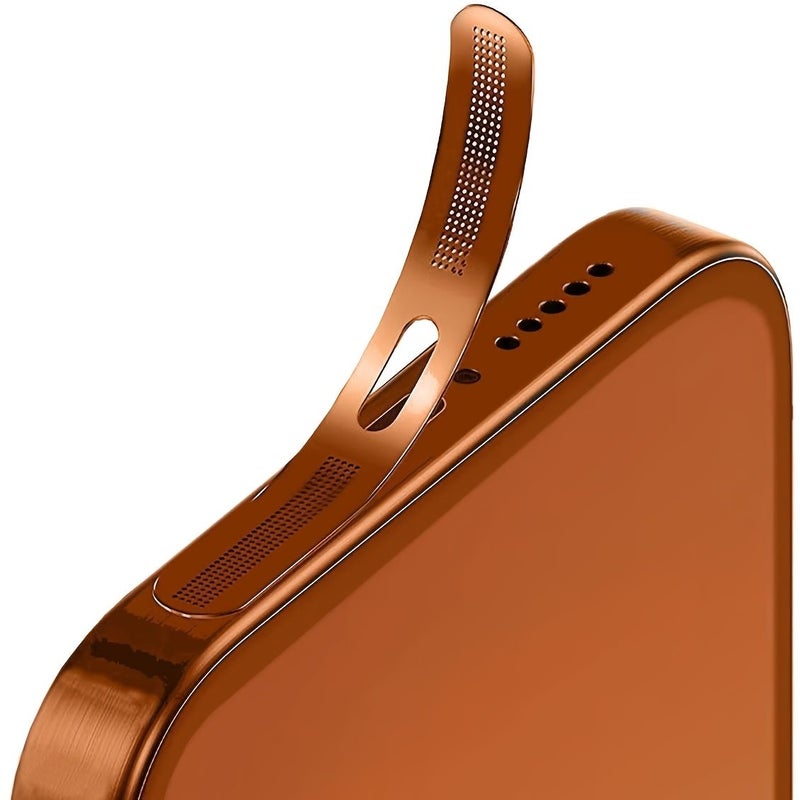 5 عبوات سوداء من أغطية حماية السماعة لهاتف iPhone 17 Pro Max مع مناديل تنظيف - Image 3