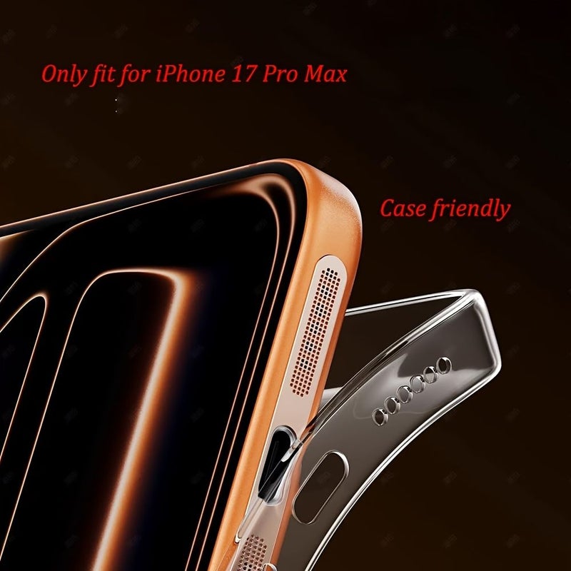 5 عبوات سوداء من أغطية حماية السماعة لهاتف iPhone 17 Pro Max مع مناديل تنظيف - Image 4