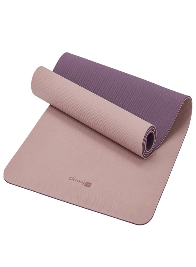 KEEP Yoga Mat 7mm Thick Non Slip - Extra Cushion TPE Exercise Mat for Home Workout & Pilates, Eco Friendly Knee Protection, 72"x24" Large Fitness Mat with Carrying Strap,pink - Image 1