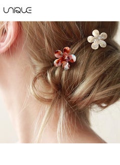 Unique Mini Hair Clips, 6 Pack Flower Hair Claw Clips, No-Slip Hair Clamp, Jaw Clamps, Hair Grip Catch Barrette for Thin Hair Styling Accessories Classic Hair Clamp for Women Girls  - Image 4
