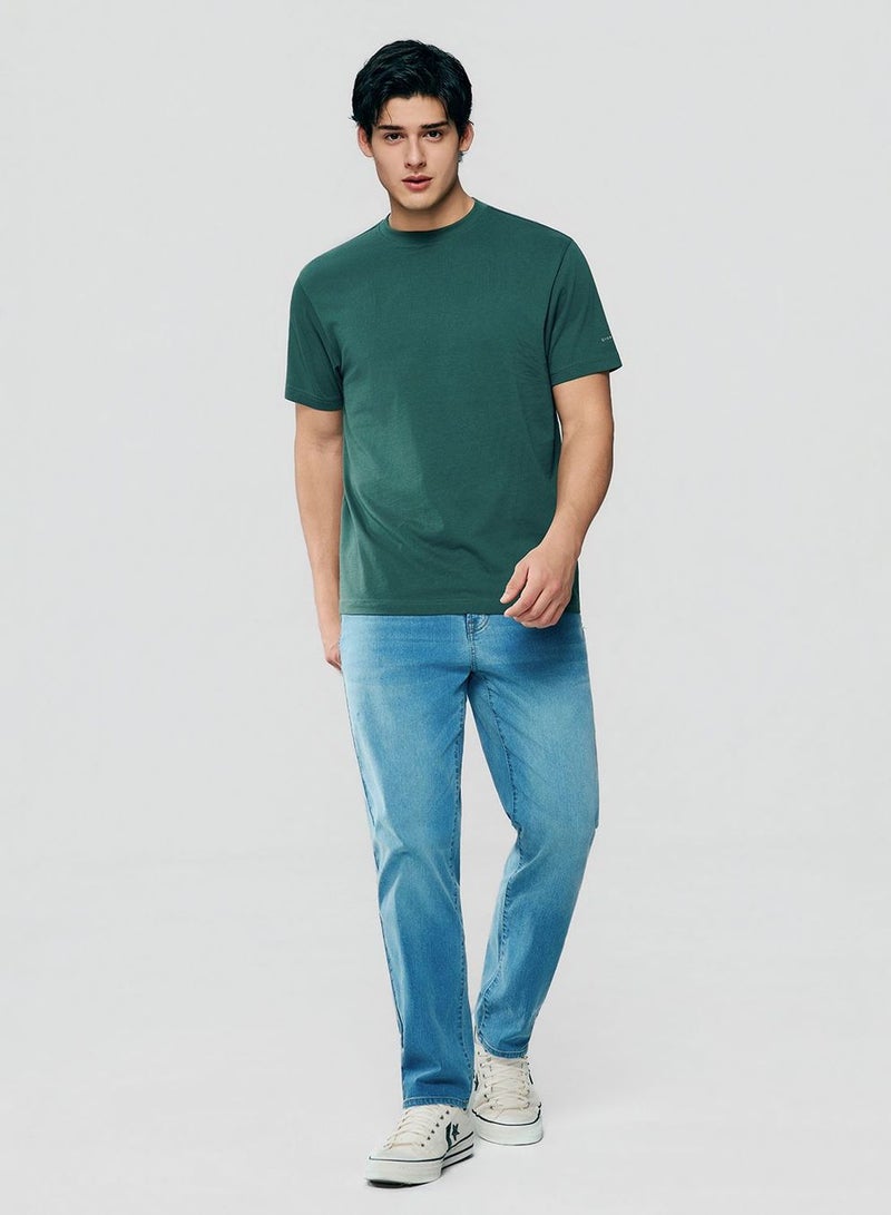 GIORDANO تي شيرت قطن بقلنسوة ضيقة للرجال - Image 2