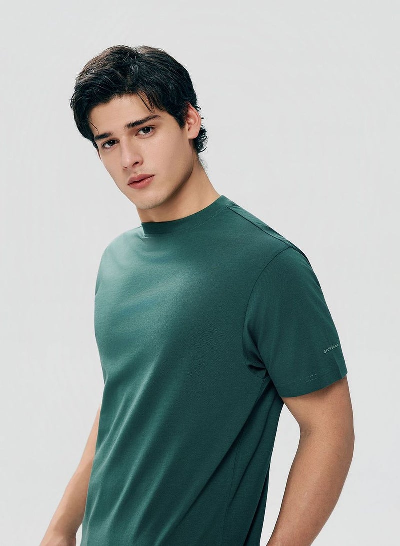GIORDANO تي شيرت قطن بقلنسوة ضيقة للرجال - Image 5