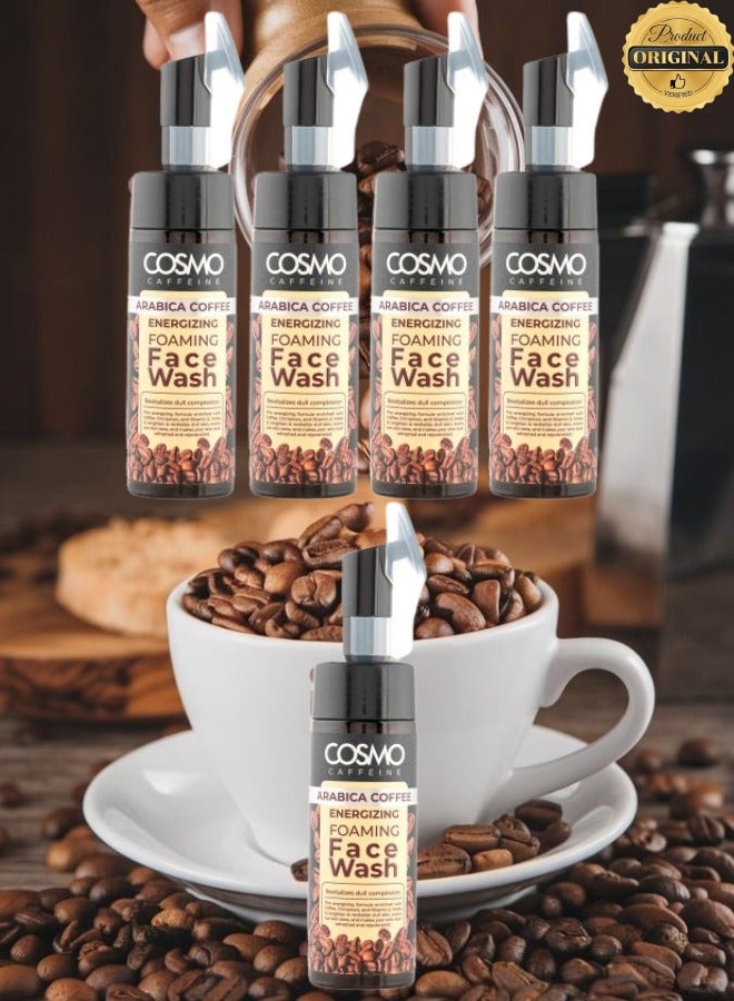 COSMO 5 Pieces Arabica Coffee Energizing Foaming Face Wash 175ML  - Image 1