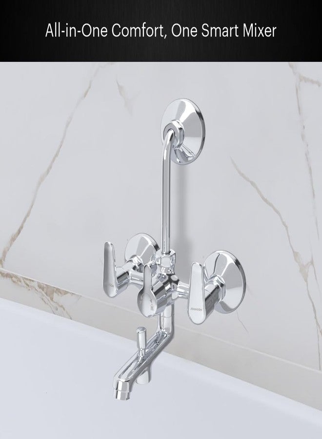 Johnson Bathrooms خلاط حائط جونسون سيجا 3 في 1 | صنبور حمام، صنبور خلاط، خلاط حائط، صنبور مطبخ | مزود بإمكانية توصيل الماء الساخن والبارد | ضمان 10 سنوات - Image 4