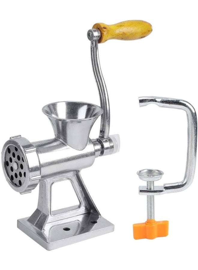تريدجيت مفرمة لحم يدوية متعددة الوظائف للمطبخ مع قاعدة شفط قوية	صانع سجق منزلي، ومفرم خضروات (فضي) - Image 1