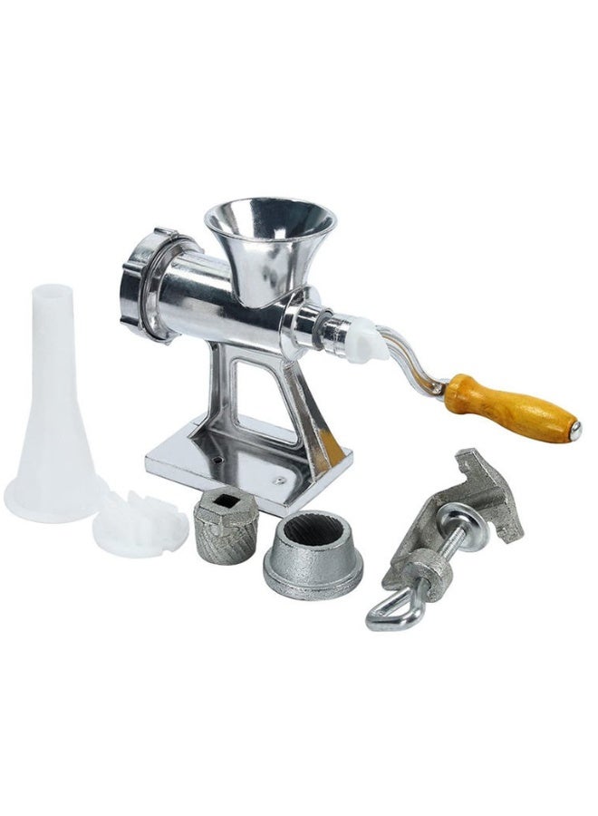 تريدجيت مفرمة لحم يدوية متعددة الوظائف للمطبخ مع قاعدة شفط قوية	صانع سجق منزلي، ومفرم خضروات (فضي) - Image 4