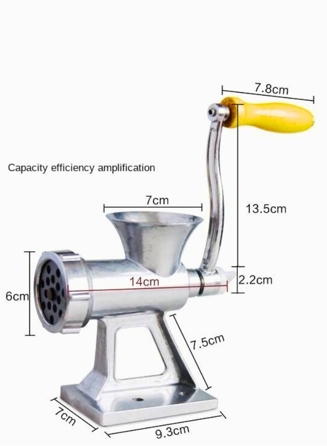 تريدجيت مفرمة لحم يدوية متعددة الوظائف للمطبخ مع قاعدة شفط قوية	صانع سجق منزلي، ومفرم خضروات (فضي) - Image 3
