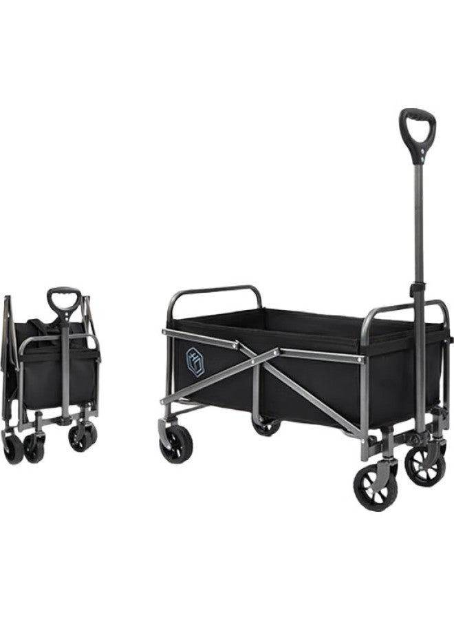 JD.com Jingzao Outdoor Camping Cart Mini, Two-Way Folding Campsite Trolley, Picnic And Street Vending Travel Equipment, Graphite Black - Image 3