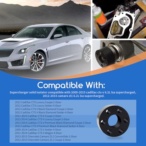 XTPTFABS CBW-088 Supercharger Solid Isolator Supercharger solid state isolator coupler pulley Compatible With 09-15 Cadillac CTS-V 6.2L LSA Supercharged,12-15 Camaro ZL1 6.2L LSA Supercharged - Image 2