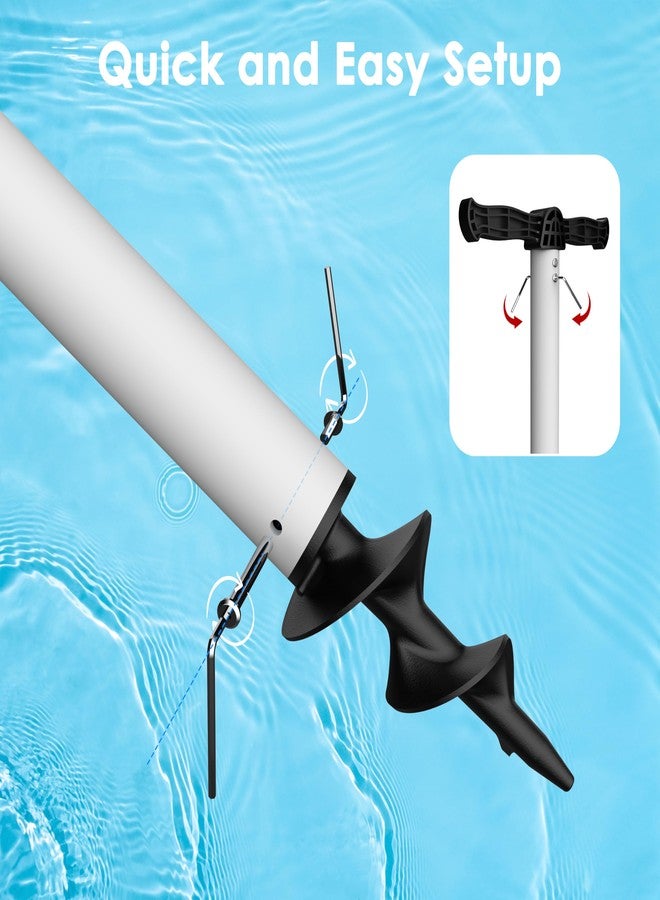 sailpref 4 Pack Dock Auger Kit, Sailpref Boat Sand Auger with 2 Handles and 2 Augers for PVC Tubing Sandbar, Fits 1.5'' Schedule 40 PVC (ID 1.57''), Securing Boat, Preventing Drifting and Scraping, Black - Image 4