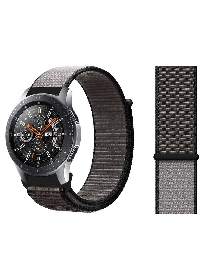 Perfii Nylon Loop Replacement Band 22mm For Samsung Galaxy Watch 46mm Anchor Grey