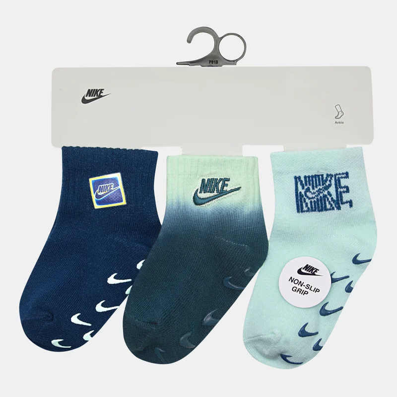 Nike Blue Kids' Glow With Me Socks (3 Pack)  | Best Price UAE