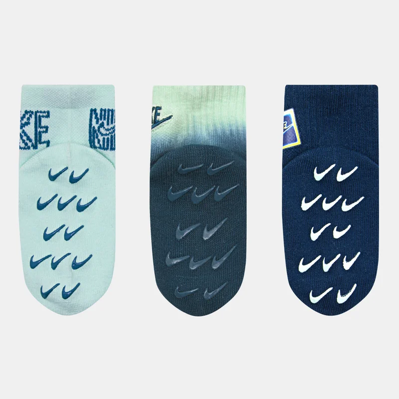 Nike Blue Kids' Glow With Me Socks (3 Pack)  | Best Price UAE