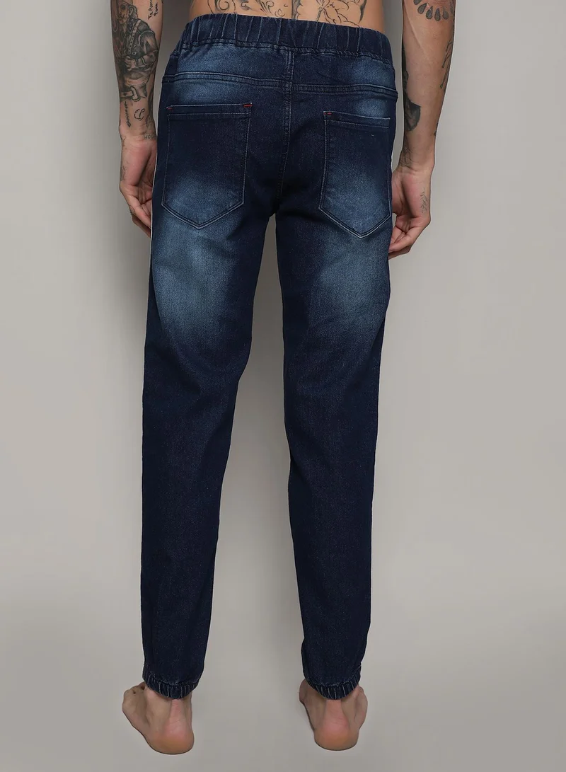 CAHOOT  Men's Side-Striped Dark-Wash Denim Jeans for Men | Best Price UAE
