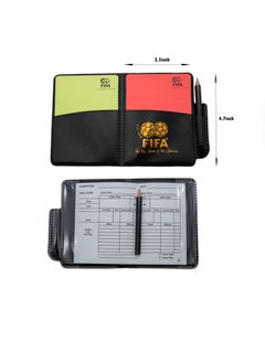 SYOSI "3 Set Soccer Coach Whistle with Referee Card Set, Red Yellow Cards with Notebook and Pencil,Coach Stainless Steel Whistles with Lanyard for Game Sports, Soccer Football Penalty Card  "  - Image 2