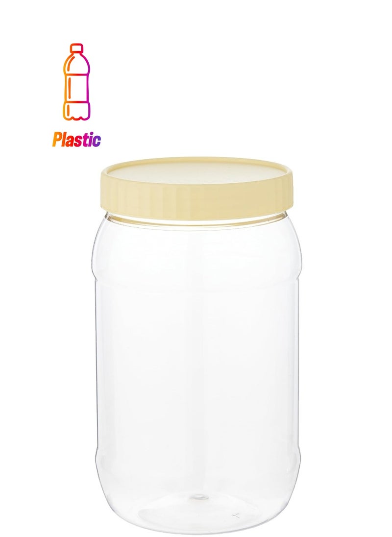 Sunpet Alsaqer Round SpiceJar/Pet Jar/Plastic Round Food Storage Jar 1500 ml Capacity  - Image 1