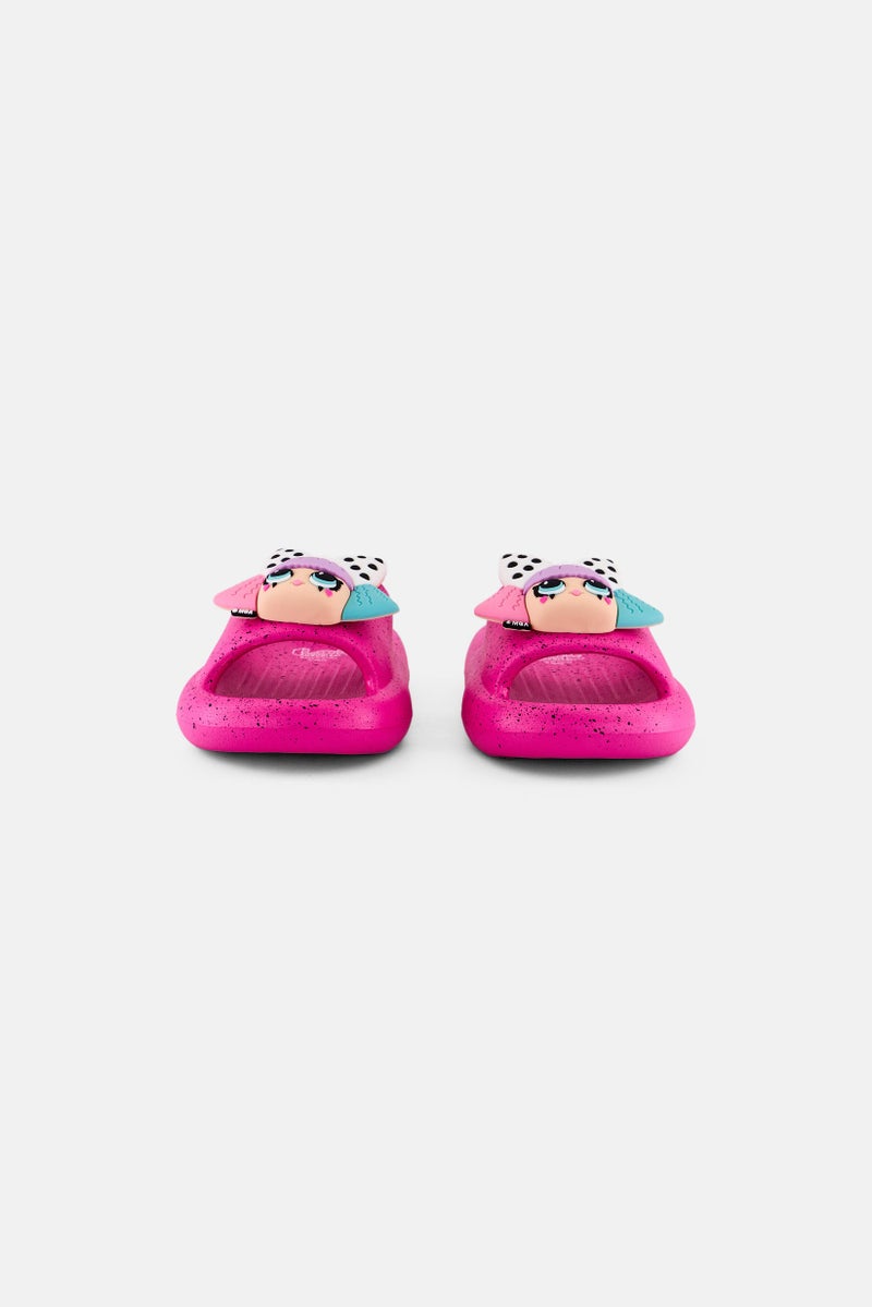 L.O.L. Surprise! Kids Girl Slip On Slides, Pink  - Image 2